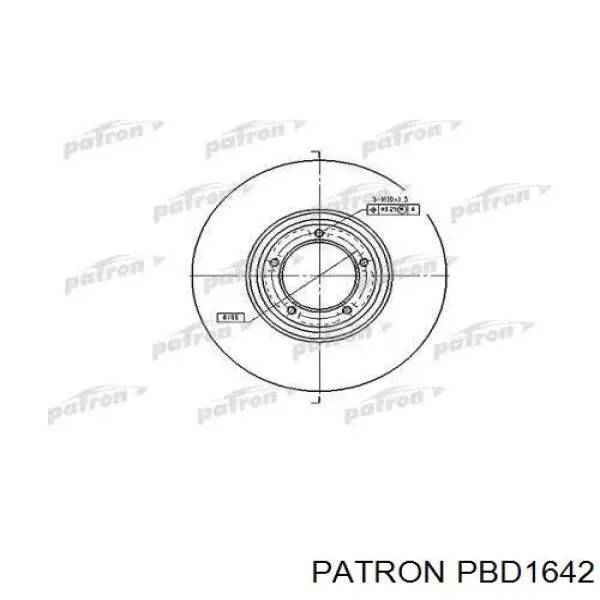 Передние тормозные диски PBD1642 Patron