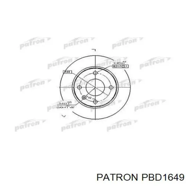 PBD1649 Patron диск тормозной передний