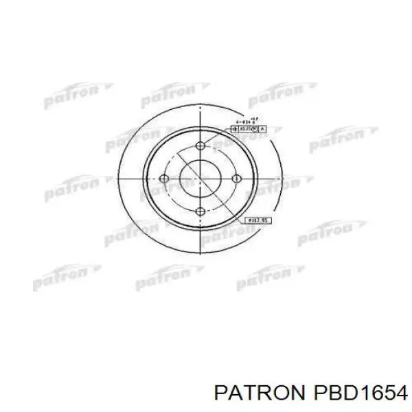 PBD1654 Patron диск тормозной задний