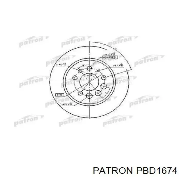 Тормозные диски PBD1674 Patron