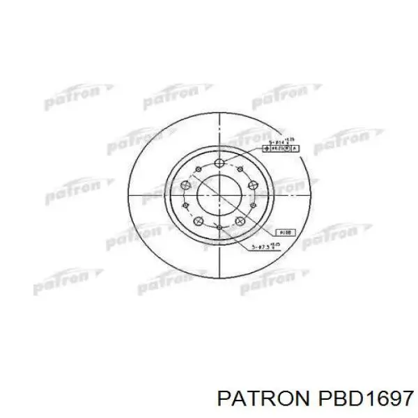 Передние тормозные диски PBD1697 Patron