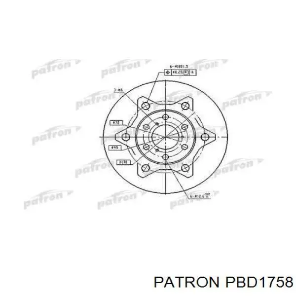 Передние тормозные диски CD6254S Bremsi