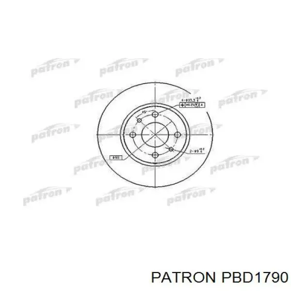 PBD1790 Patron диск тормозной задний