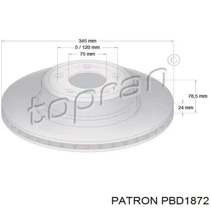 Тормозные диски PBD1872 Patron