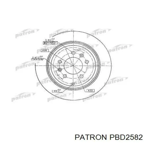 Тормозные диски PBD2582 Patron