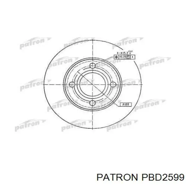 Передние тормозные диски PBD2599 Patron