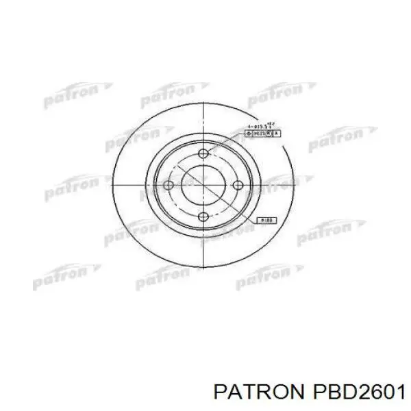 Передние тормозные диски PBD2601 Patron