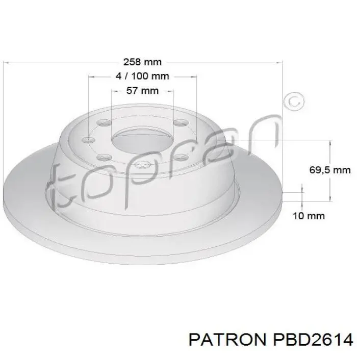 Тормозные диски PBD2614 Patron