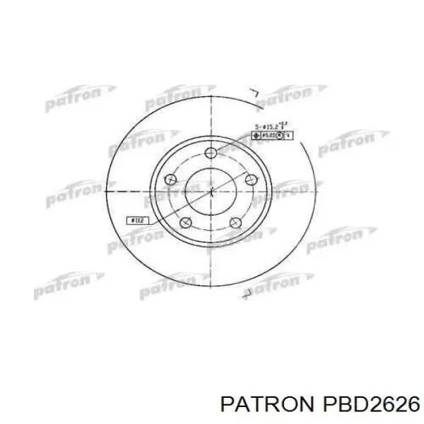 Передние тормозные диски PBD2626 Patron