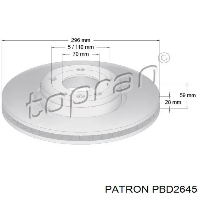 Передние тормозные диски RT2527GLT5 Rotinger