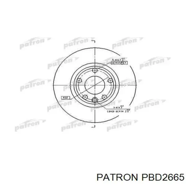 Передние тормозные диски PBD2665 Patron