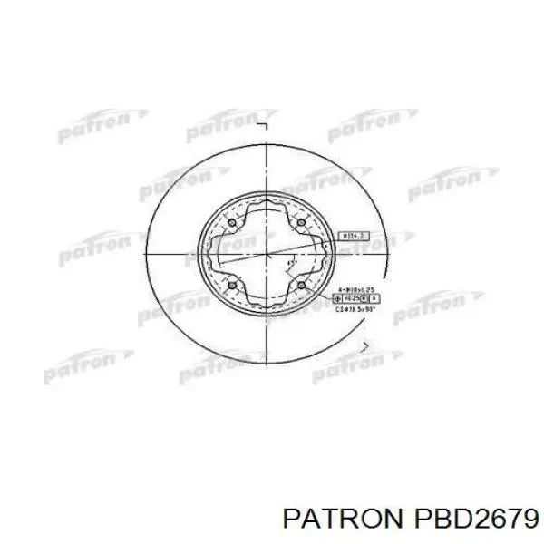 Передние тормозные диски PBD2679 Patron