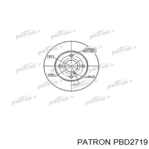 Передние тормозные диски PBD2719 Patron