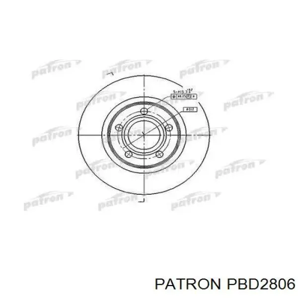 PBD2806 Patron диск тормозной передний