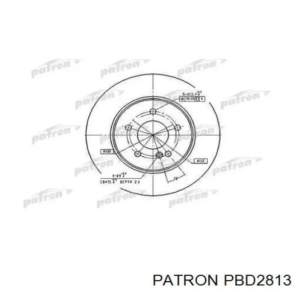 PBD2813 Patron диск тормозной задний