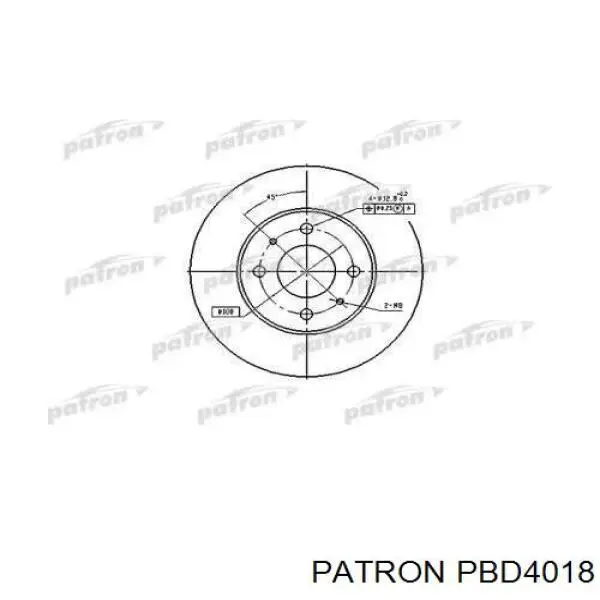 Передние тормозные диски PBD4018 Patron