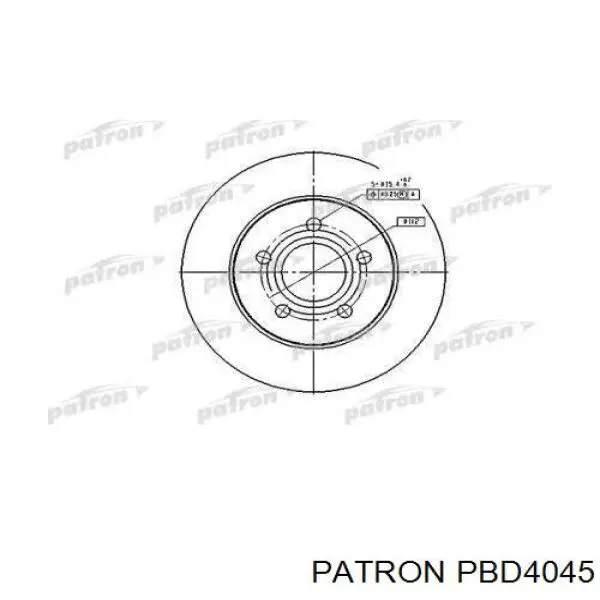 Передние тормозные диски PBD4045 Patron