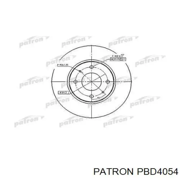 PBD4054 Patron диск тормозной передний