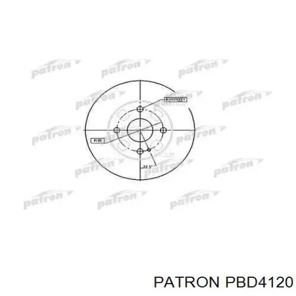 Передние тормозные диски PBD4120 Patron