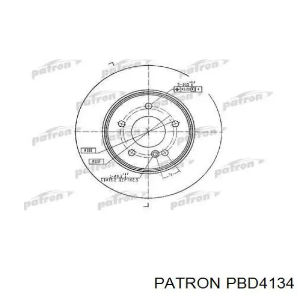 Тормозные диски PBD4134 Patron