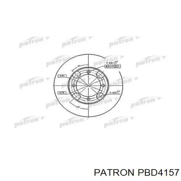 PBD4157 Patron диск тормозной передний