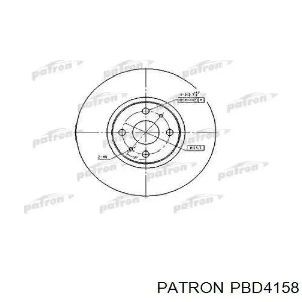 PBD4158 Patron диск тормозной передний