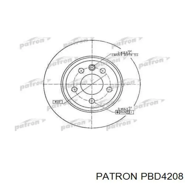 Тормозные диски PBD4208 Patron