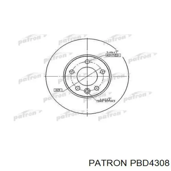Передние тормозные диски DF4308 TRW