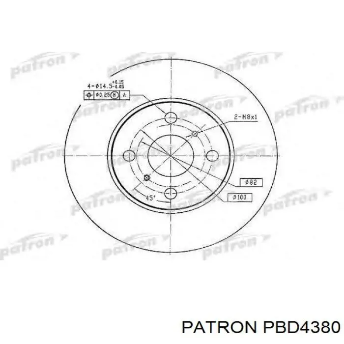 Тормозные диски PBD4380 Patron