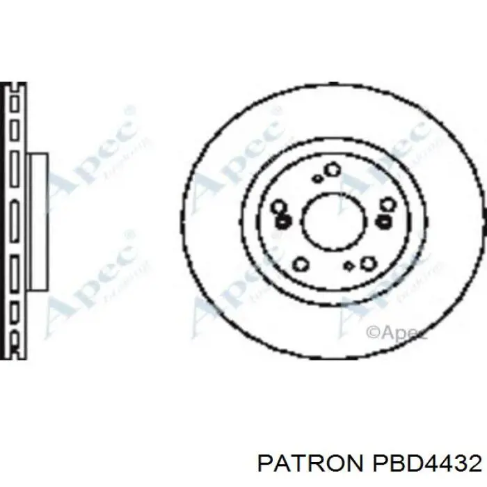 Передние тормозные диски PBD4432 Patron