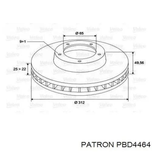 Тормоз дисковый передний Patron PBD4464 цена, от 54.90 USD