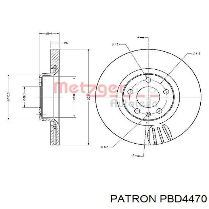 Тормоз дисковый передний Patron PBD4470 цена, от 65.25 USD