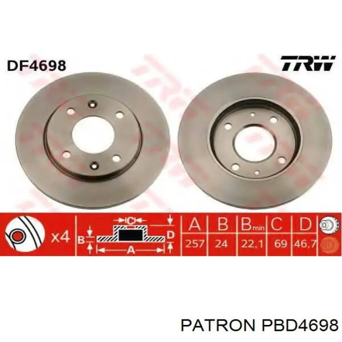 Тормоз дисковый передний Hyundai/Kia S517122D370 цена, от 27.97 USD