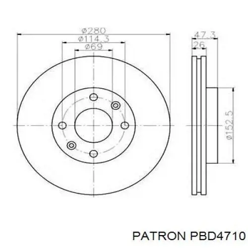 Передние тормозные диски 10980079 General Motors