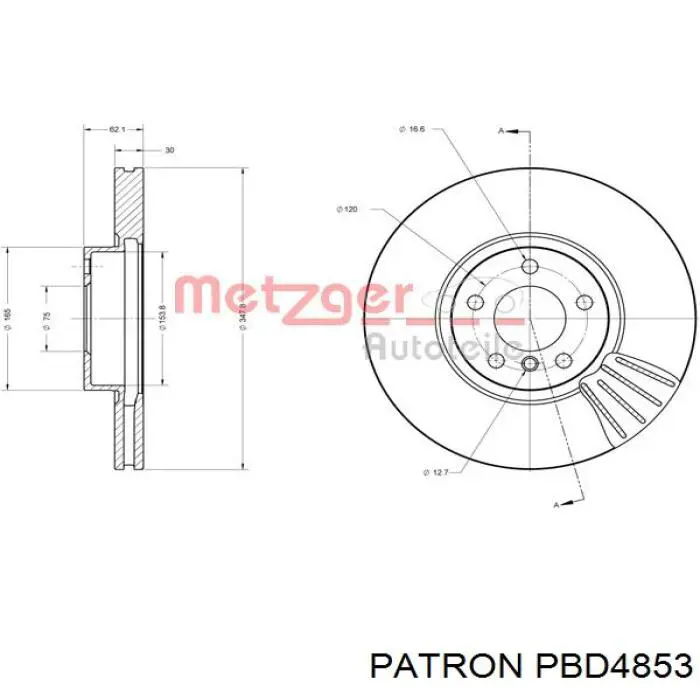 Купить 192005 Maxgear Ротор тормозной