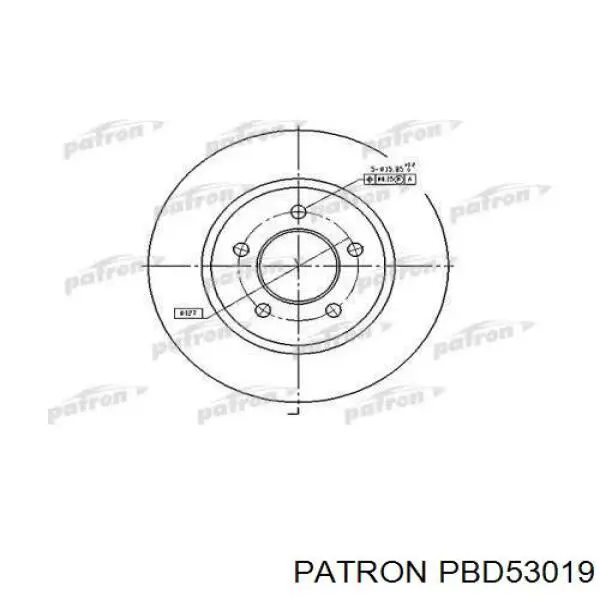 Передние тормозные диски PBD53019 Patron