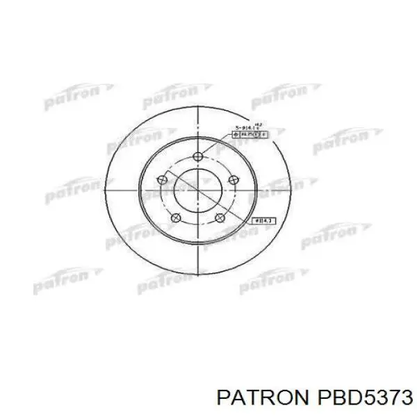 Передние тормозные диски PBD5373 Patron