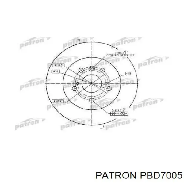 Тормозные диски PBD7005 Patron