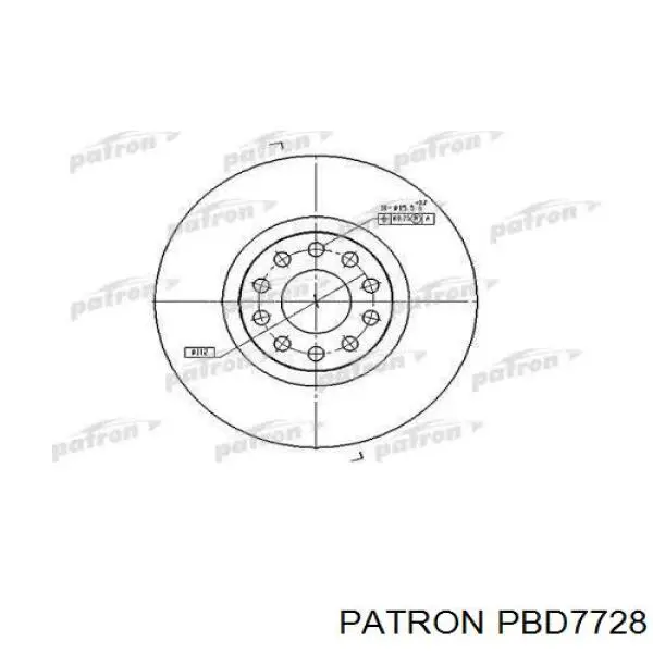 Передние тормозные диски PBD7728 Patron