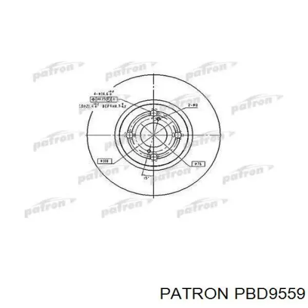 Передние тормозные диски PBD9559 Patron