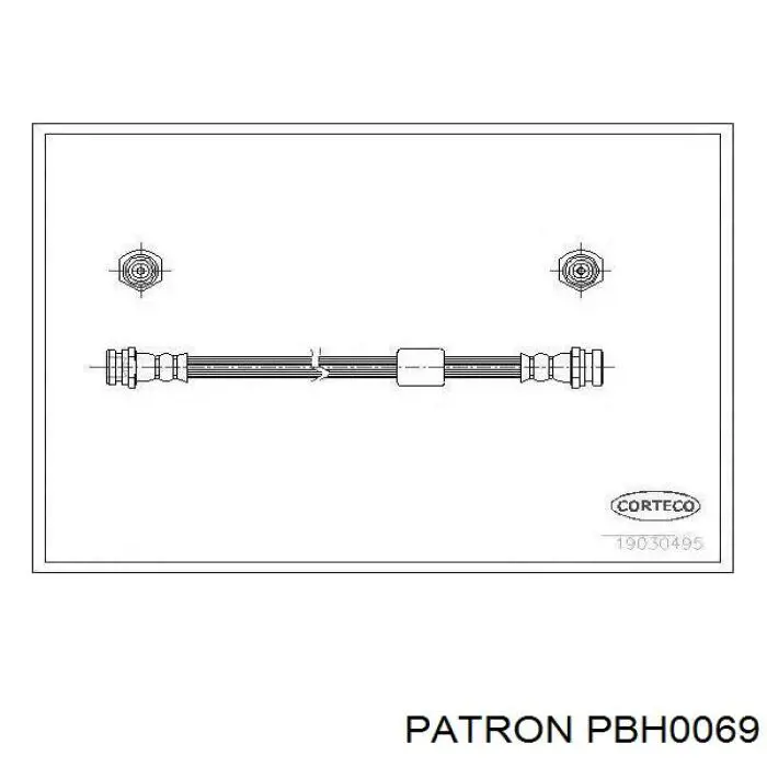 Шланг тормозной передний PBH0069 Patron