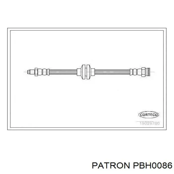 Шланг тормозной передний PBH0086 Patron