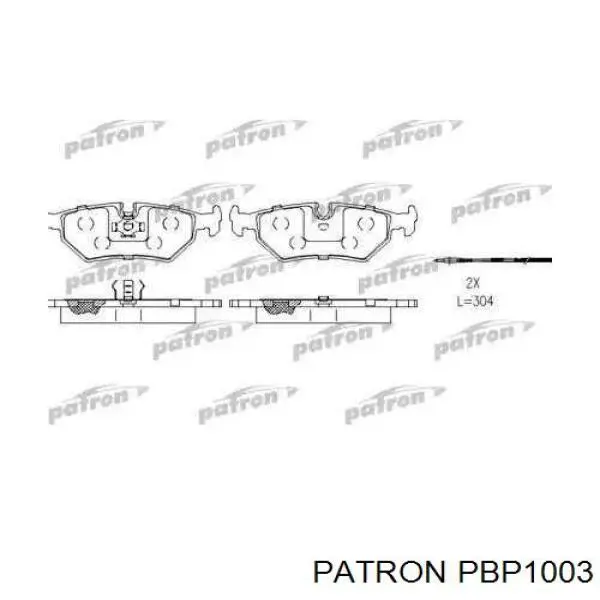 Задние тормозные колодки PBP1003 Patron