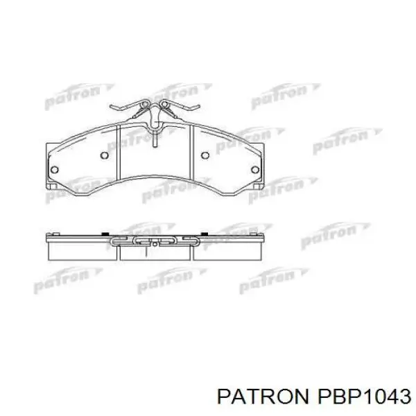 Колодки тормозные передние дисковые PATRON PBP1043