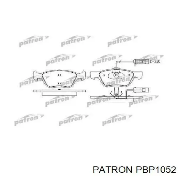 Передние тормозные колодки PBP1052 Patron