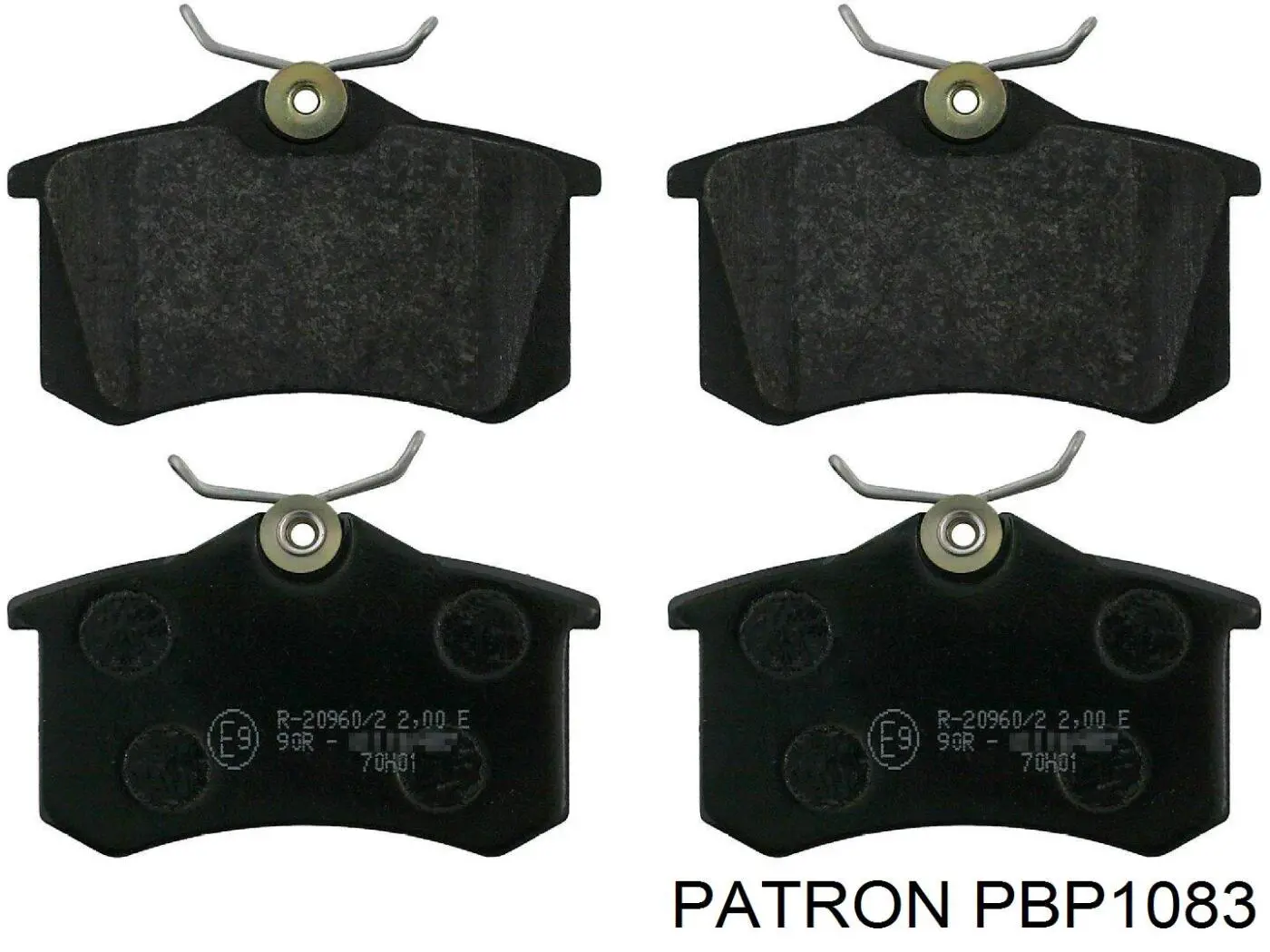 PBP1083 Patron колодки тормозные задние дисковые