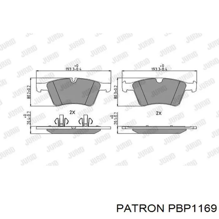 Купить PBP1169 Patron Колодки тормозные