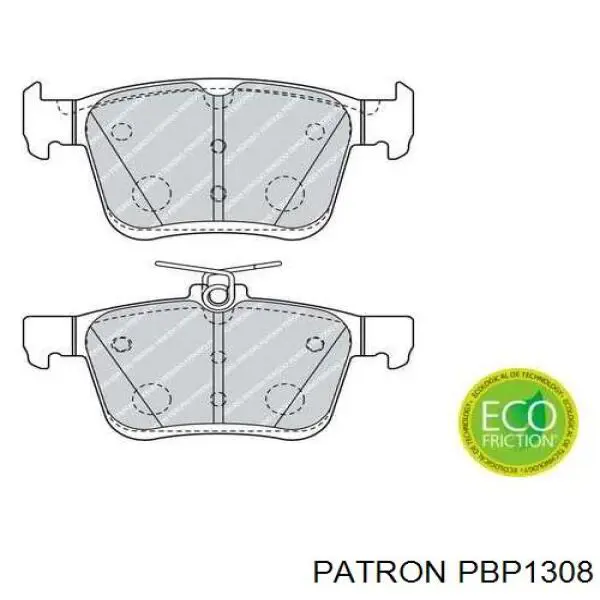 PBP1308 Patron Колодки тормозные дисковые комплект