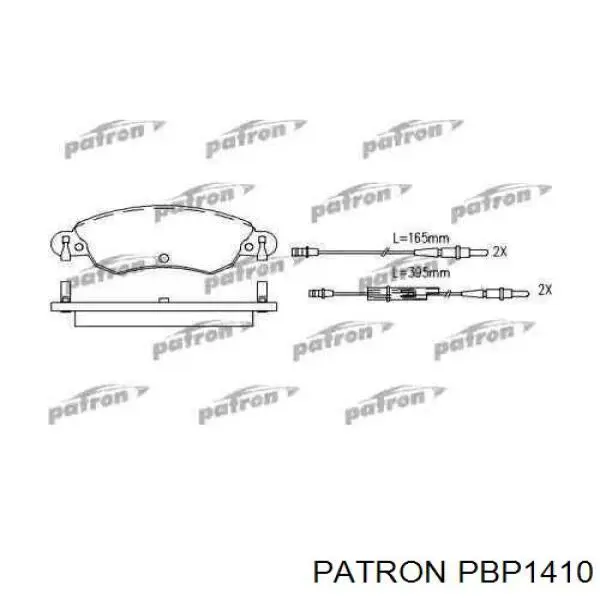 Передние тормозные колодки PBP1410 Patron