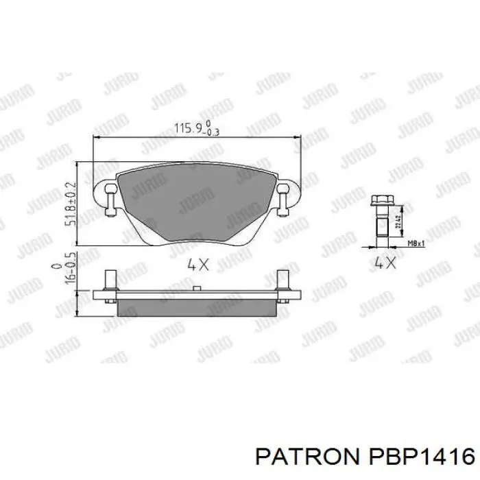 Задние тормозные колодки Z1525 Vasco Filters
